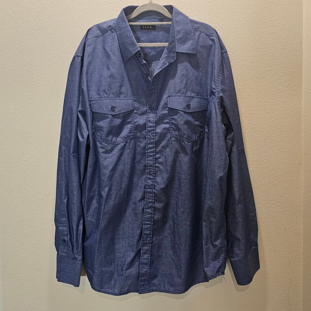 NWOT JACK Men's Long Sleeve Utility Button Down Shirt Size 2X